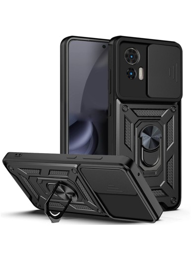 Удароустойчив предпазен гръб за Motorola Edge 30 Neo - черен