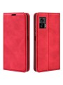 Калъф от еко кожа с личи текстура тип портмоне за Motorola Edge 30 Neo - червен