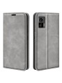 Калъф от еко кожа с личи текстура тип портмоне за Motorola Edge 30 Neo - сив