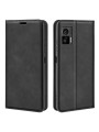 Калъф от еко кожа с личи текстура тип портмоне за Motorola Edge 30 Neo - черен