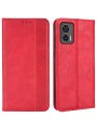 Калъф от еко кожа с ретро текстура тип портмоне за Motorola Edge 30 Neo - червен