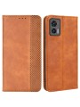 Калъф от еко кожа с ретро текстура тип портмоне за Motorola Edge 30 Neo - кафяв