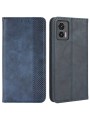 Калъф от еко кожа с ретро текстура тип портмоне за Motorola Edge 30 Neo - син