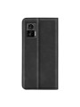 Калъф от еко кожа с личи текстура тип портмоне за Motorola Edge 30 Neo - черен