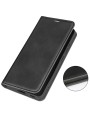 Калъф от еко кожа с личи текстура тип портмоне за Motorola Edge 30 Neo - черен