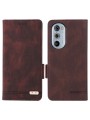Предпазен калъф от еко кожа за Motorola Edge 30 Pro - кафяв
