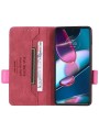 Предпазен калъф от еко кожа за Motorola Edge 30 Pro - розов