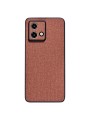 Платнен гръб устойчив на надраскване за Motorola Edge 40 Neo - кафяв