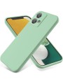 Предпазен удароустойчив силиконов гръб с каишка за Motorola Edge 40 Neo - зелен
