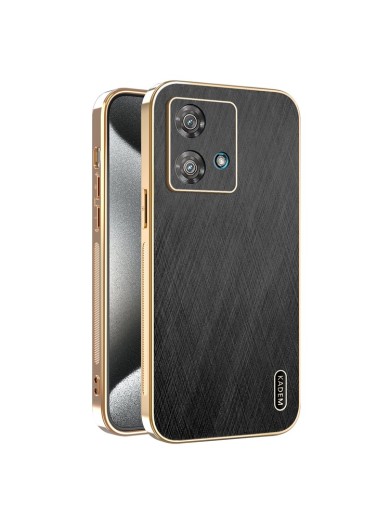 Предпазен удароустойчив гръб с галванично покритие за Motorola Edge 40 Neo - черен Предпазен удароустойчив гръб с галванично покритие за Motorola Edge 40 Neo - черен