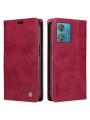Калъф от еко кожа тип портмоне за Motorola Edge 40 Neo - червен