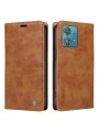 Калъф от еко кожа тип портмоне за Motorola Edge 40 Neo - кафяв
