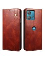 Калъф от еко кожа тип портмоне за Motorola Edge 40 Neo - кафяв