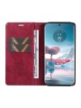 Калъф от еко кожа тип портмоне за Motorola Edge 40 Neo - червен