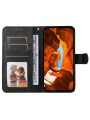 Калъф от еко кожа тип портмоне за Motorola Edge 50 Fusion - черен