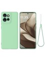 Предпазен удароустойчив силиконов гръб с каишка за Motorola Edge 50 Neo - зелен