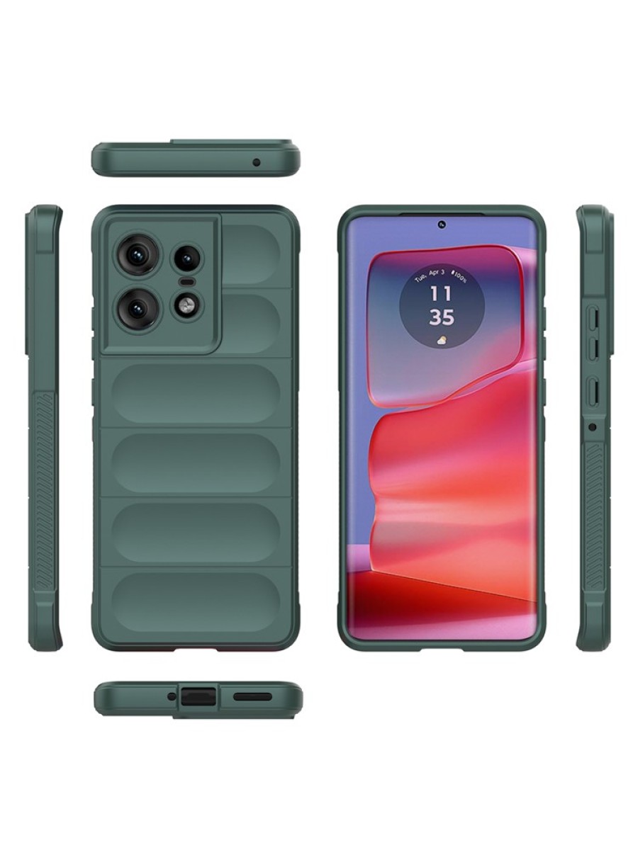 Противоплъзгащ предпазен гръб за Motorola Edge 50 Pro - зелен