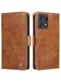 Калъф от еко кожа тип портмоне за Motorola Edge 50 Pro - кафяв