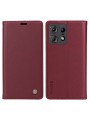 Калъф за телефон от еко кожа тип портмоне за Motorola Edge 50 Pro - червен