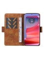 Калъф от еко кожа тип портмоне за Motorola Edge 50 Pro - кафяв