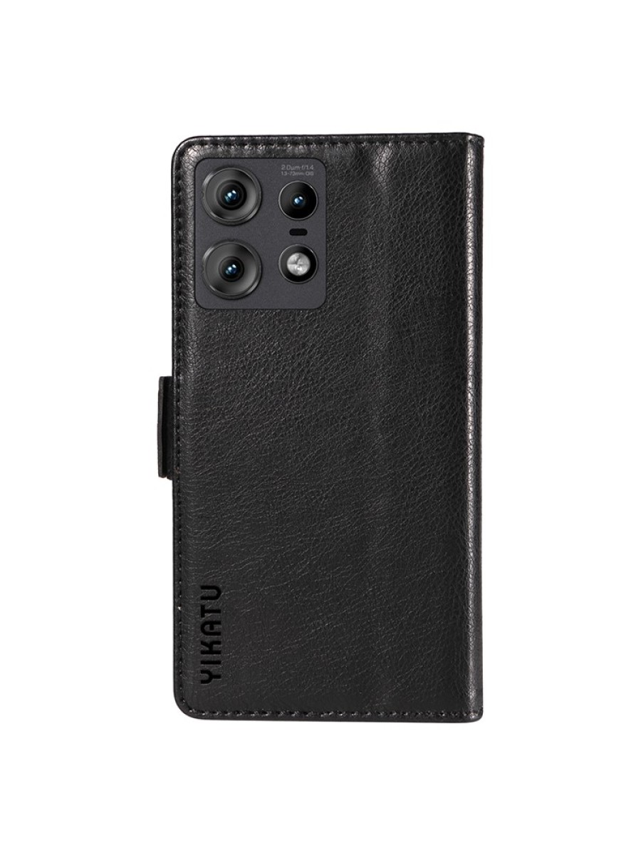 Калъф от еко кожа тип портмоне за Motorola Edge 50 Pro - черен