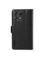 Калъф от еко кожа тип портмоне за Motorola Edge 50 Pro - черен