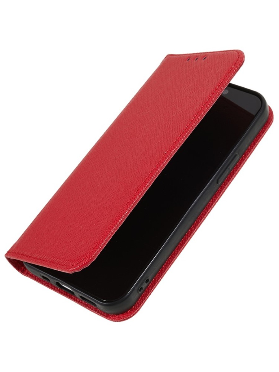 Калъф от еко кожа тип портмоне за Motorola Edge 50 Pro - червен