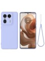 Предпазен удароустойчив силиконов гръб с каишка за Motorola Edge 50 Ultra - лилав