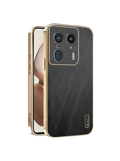 Предпазен удароустойчив гръб с галванизирана рамка за Motorola Edge 50 Ultra - черен