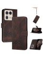 Калъф от еко кожа тип портмоне за Motorola Edge 50 Ultra - кафен