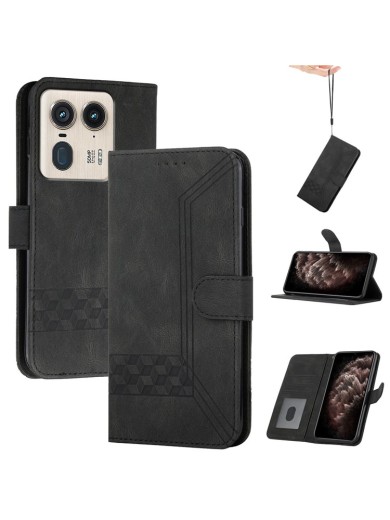 Калъф от еко кожа тип портмоне за Motorola Edge 50 Ultra - черен