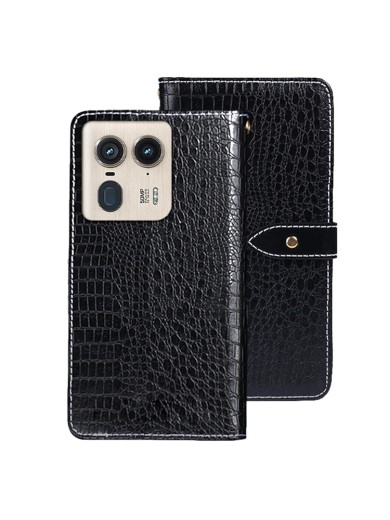 Калъф от еко кожа тип портмоне за Motorola Edge 50 Ultra - черен