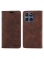Калъф от еко кожа тип портмоне с RFID  блокираща технология за Motorola Edge 60 - кафяв