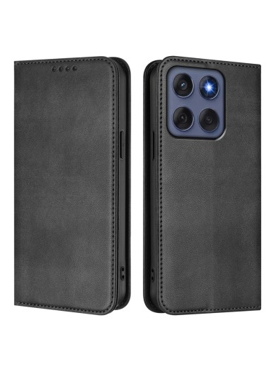 Калъф от еко кожа тип портмоне с RFID блокиране за Motorola Edge 60 - черен Калъф от еко кожа тип портмоне с RFID блокиране за Motorola Edge 60 - черен