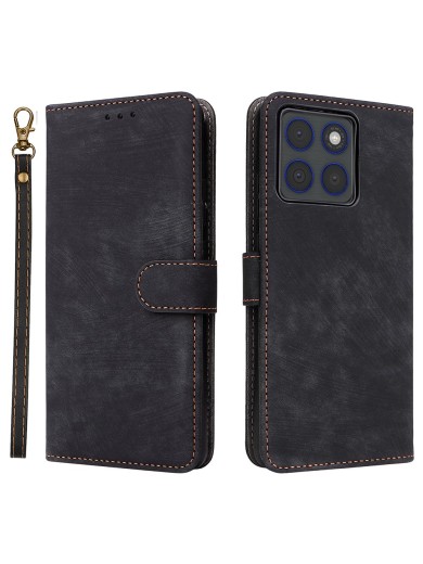 Калъф от еко кожа тип портмоне с RFID блокиране за Motorola Edge 70 - черен Калъф от еко кожа тип портмоне с RFID блокиране за Motorola Edge 70 - черен