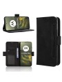 Калъф от еко кожа тип портмоне за Motorola Edge 70 - черен