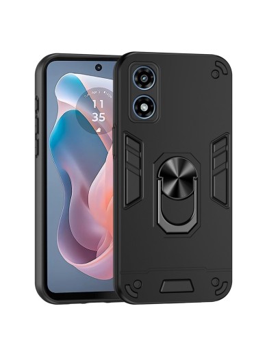 Удароустойчив предпазен гръб за Motorola Moto G Play (2024) - черен