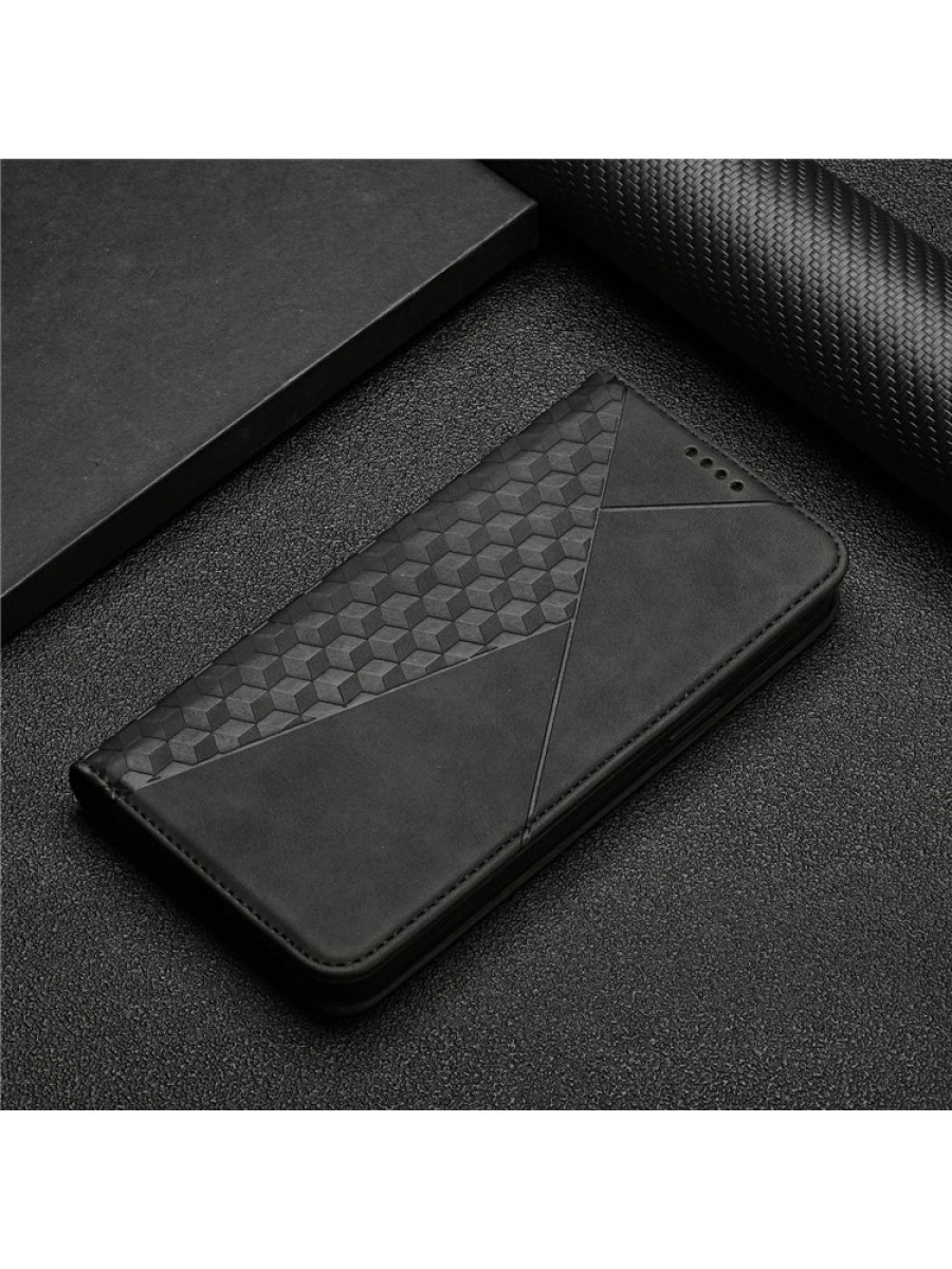 Калъф от еко кожа тип портмоне за Motorola Moto G Power (2025) - черен