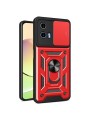 Удароустойчив предпазен гръб за Motorola Moto G04 - червен
