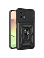 Удароустойчив предпазен гръб за Motorola Moto G04 - черен
