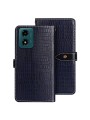 Калъф от еко кожа тип портмоне за Motorola Moto G04 - син