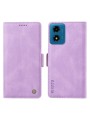 Калъф от еко кожа тип портмоне за Motorola Moto G04 - лилав