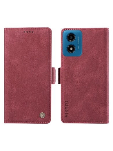 Калъф от еко кожа тип портмоне за Motorola Moto G04 - червен Калъф от еко кожа тип портмоне за Motorola Moto G04 - червен