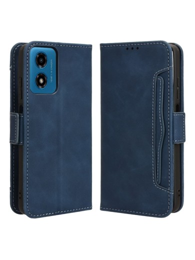 Калъф от еко кожа тип портмоне за Motorola Moto G04 - син Калъф от еко кожа тип портмоне за Motorola Moto G04 - син