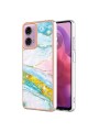 Предпазен удароустойчив гръб с мраморни шарки за Motorola Moto G04s - шарен