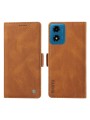 Калъф от еко кожа тип портмоне за Motorola Moto G04s - кафяв