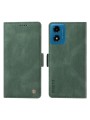 Калъф от еко кожа тип портмоне за Motorola Moto G04s - зелен
