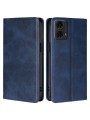 Калъф от еко кожа тип портмоне за Motorola Moto G04s - син