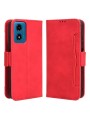 Калъф от еко кожа тип портмоне за Motorola Moto G04s - червен
