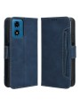 Калъф от еко кожа тип портмоне за Motorola Moto G04s - син